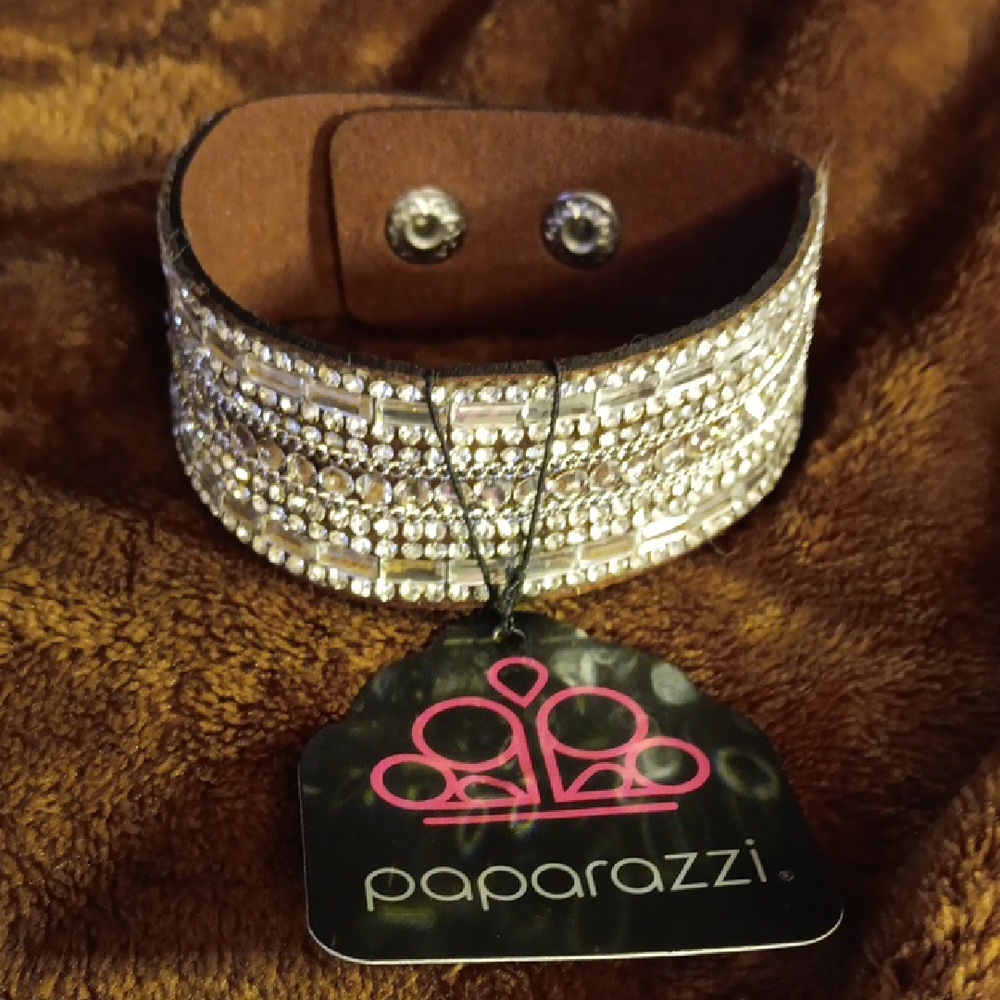 Paparazzi Silver and Brown Bracelet